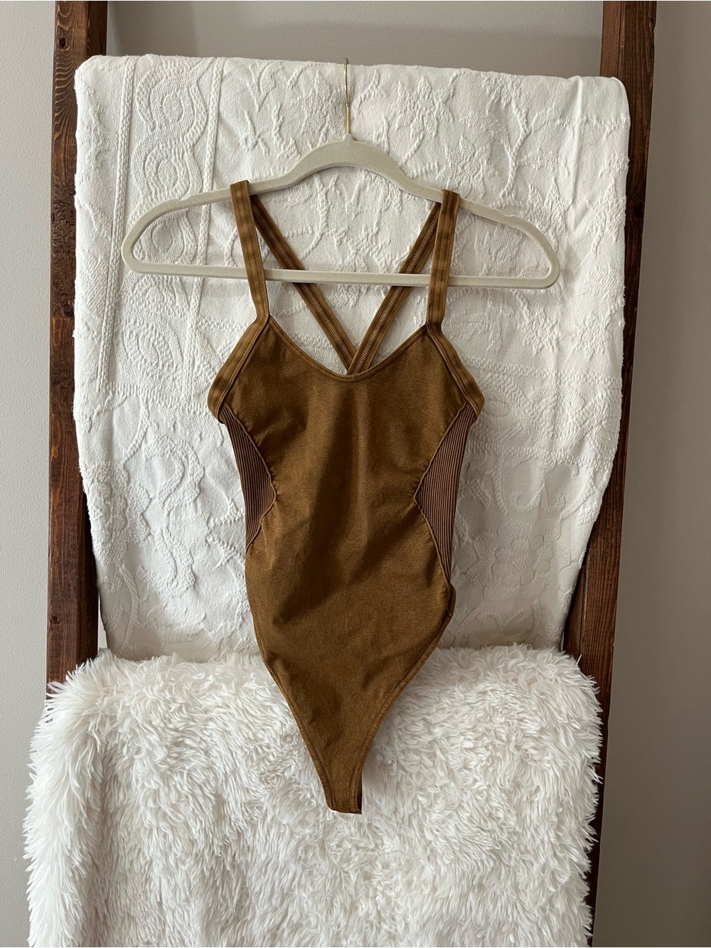 NWT Free People FP Movement Hot Shot Brown Bodysuit – Women’s XS/S